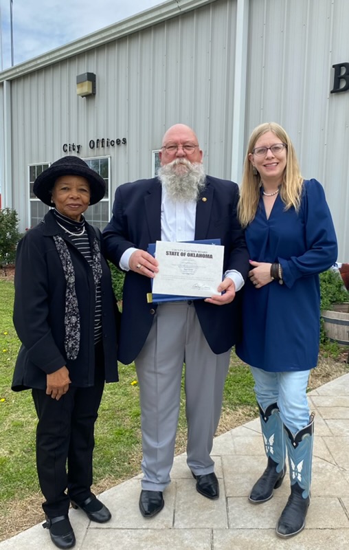 Officially Mayor Roger Merrill