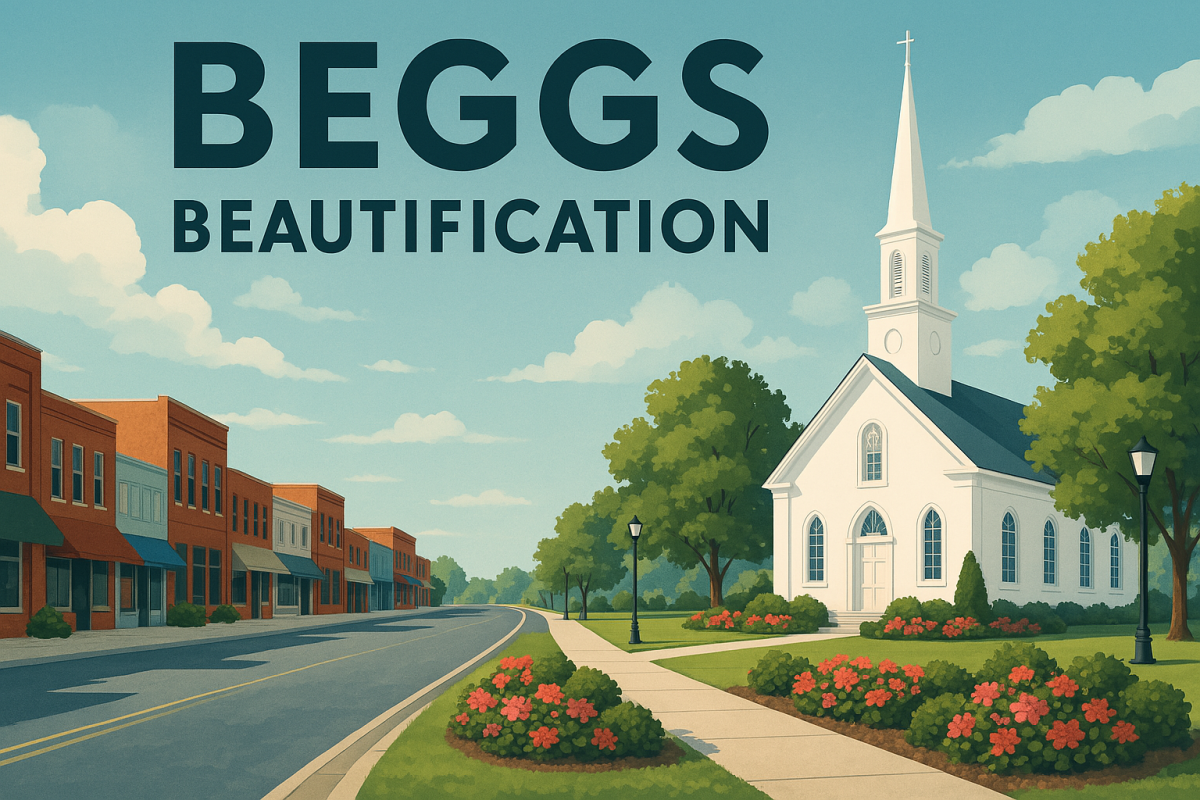 Drawing of a beautiful town 
